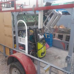 4' X 10' Utility/Construction Trailer With Tools Pictured