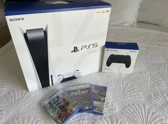 🚨 Blu-Ray Disc Edition - White With, 2 Controllers, 3 Games🚨