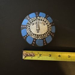 Native American white clay rattle