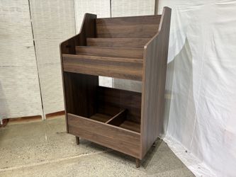 CROSLEY Liam Tiered Record Storage Stand in Walnut
