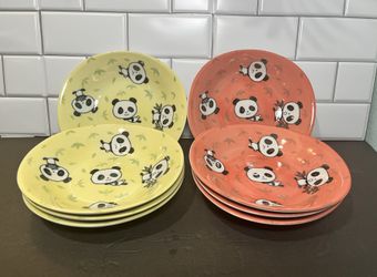 SUPER UNIQUE Japanese Panda Plates/Bowls (Set of 4)