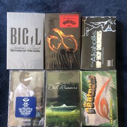 6 Tape Lot SEALED BRAND NEW Hip-hop Rap Cassette Tapes Cassettes Tape Beats Vinyl Records Record Vinyls Big L Mobb Deep Wutang Alkaholiks 
