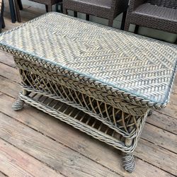 Wicker Outdoor Coffee Cocktail Table