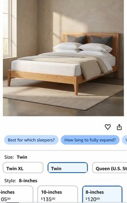 Memory Foam Mattress, Gel-Infused, 8-inch Twin