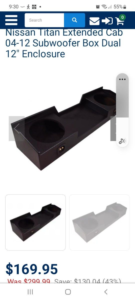 Nissan Titan Sub Box For 2. 12 Woofers