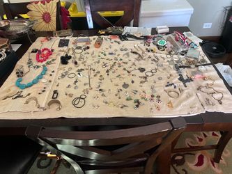 Assorted Vintage Jewelry With Jewelry Box