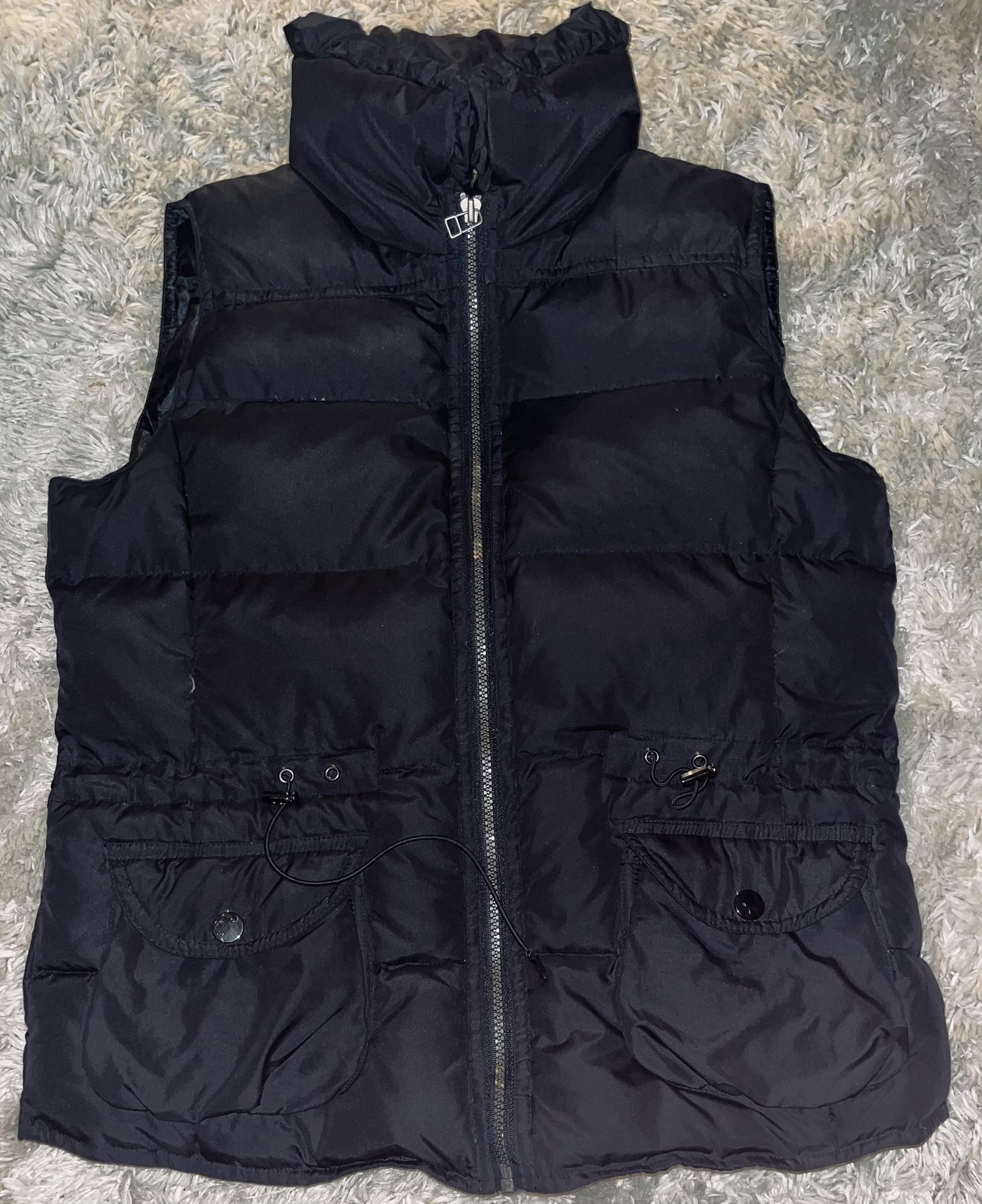 Cole B Woman’s Vest sz M Black Feather Down Insulated Puffer Hiking Sports Fall