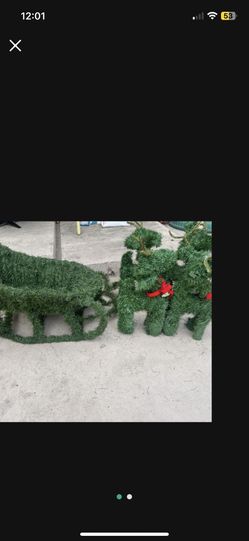 Sleigh And Reindeer Christmas Decorations 