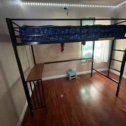 Twin Loft Bed with Desk
