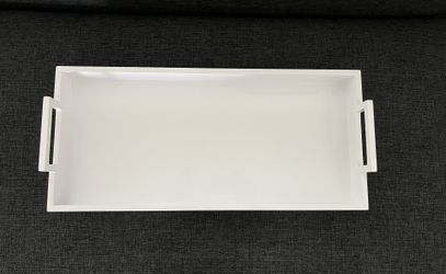 White Rectangular Serving Tray