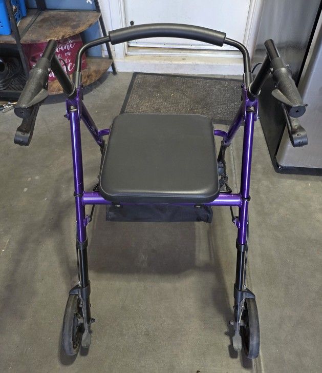 Purple Walker With Seat