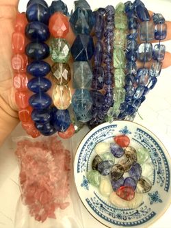 Lot of cherry quartz bead strands for beading jewelry making A27
