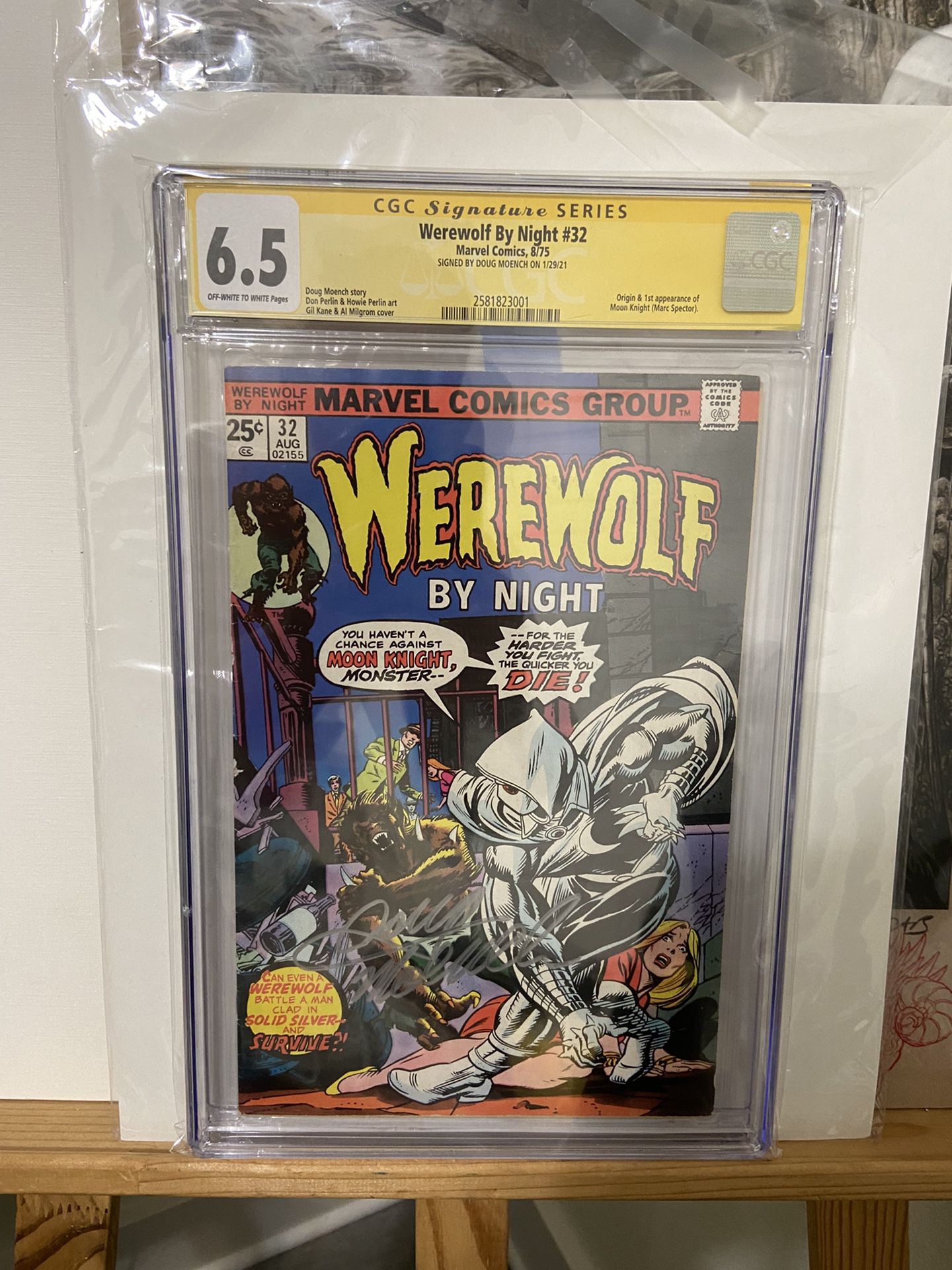 1975 Werewolf By Night 32 CGC 6.5 1st Moon Knight Signed By Creator!