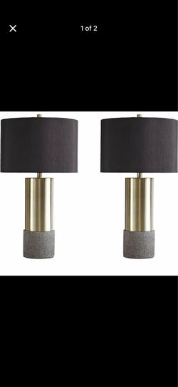 Set of two table top lamps