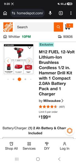 M12 hammer drill kit