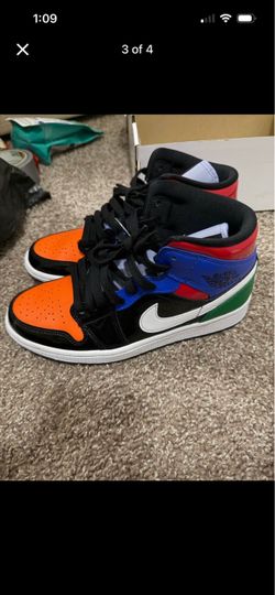 Air Jordan 1 Mid Multicolor Sneakers