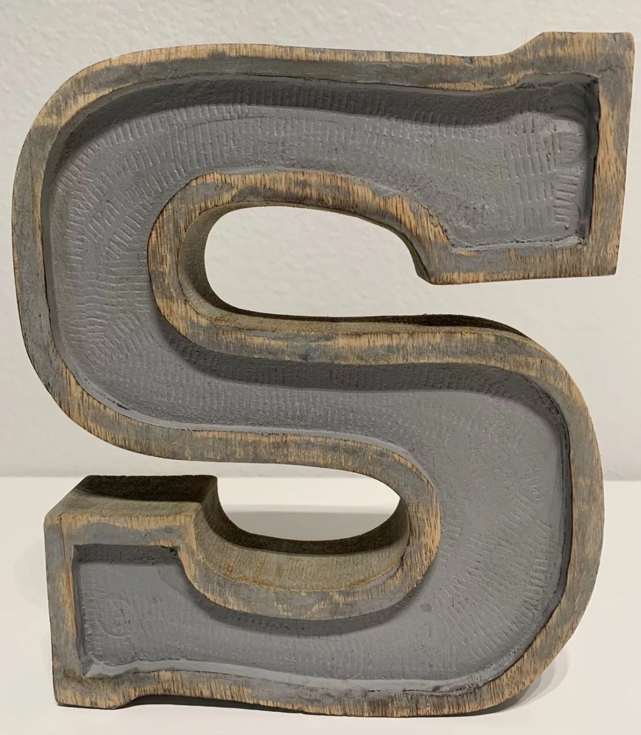 Freestanding Decorative Wood Letter Bloc / Rustic Design