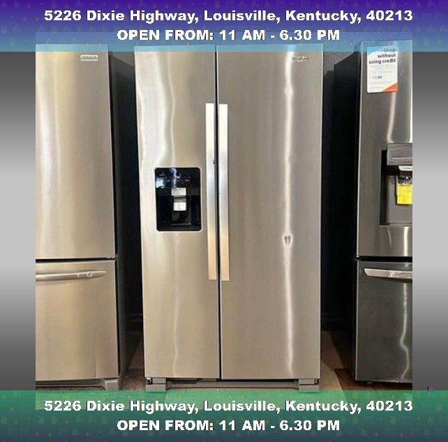 Whirlpool Side by Side Stainless Refrigerator