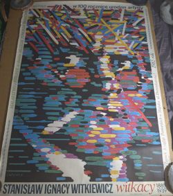 Stanislaw Ignacy Witkiewicz 100th birthday poster by famous W.Swierzy 26.5 x 38.5"