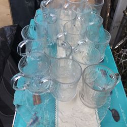 Crystal glasses and plates everything for $20 firm