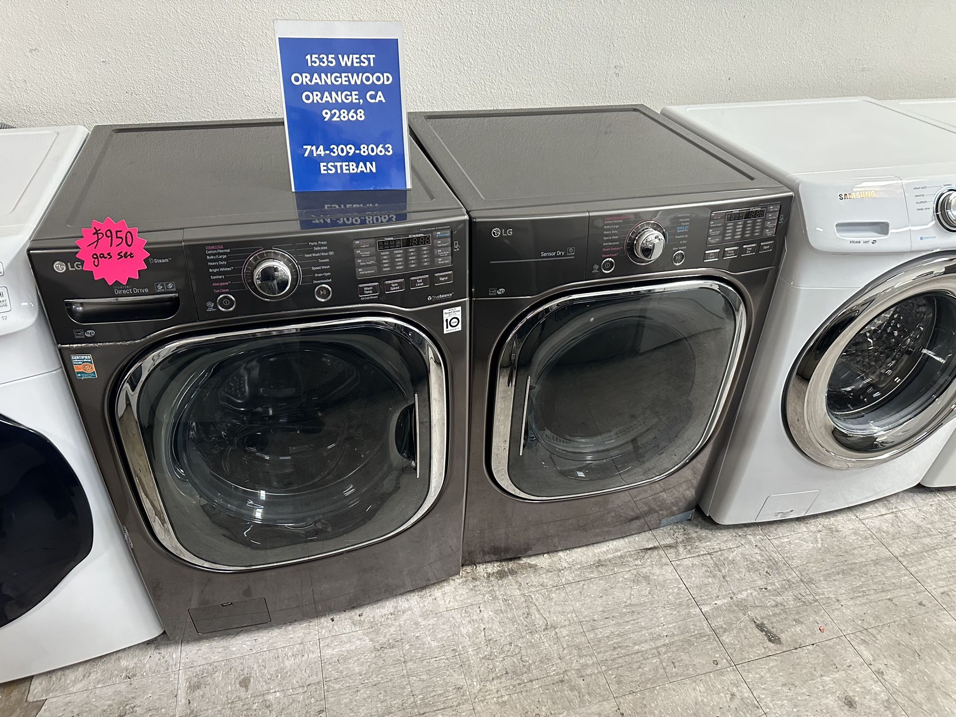 Lg Set Washer And Gas Dryer