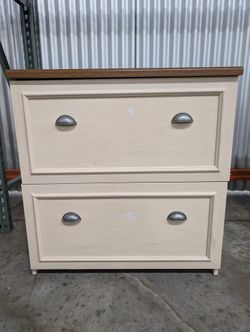 Bush Furniture Two-Drawer Filing Cabinet with Contrasting Top