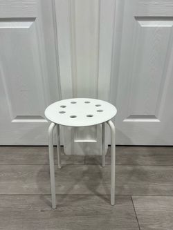 Ikea Marius Steel, Epoxy Powder Coating Stool (White)
