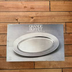 Grand Buffet Stainless Steel Platter 22” x 14”