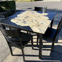 Free Dining Table and 4 Chairs