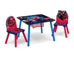 Marvel Spider-Man Table and 2 Chairs with Storage Set