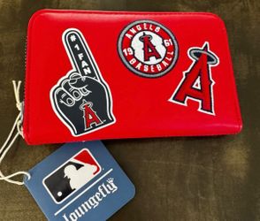 MLB Angeles red loungefly zipper wallet