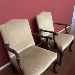 Antique Queen Anne Upholstered Chairs