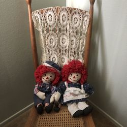 Old Rocking Chair And Raggedy Ann Fola