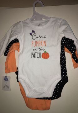 Onesies 3 pack Halloween 0-3 mo