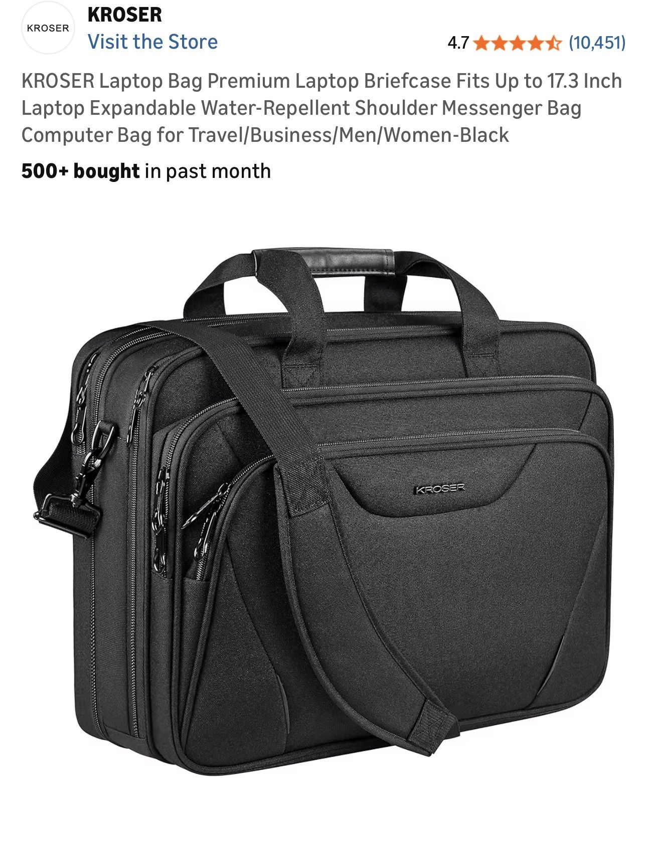Laptop Briefcase/Shoulder Messenger Bag - BRAND NEW 