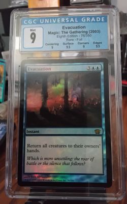 Evacuation 8th Edition Foil Condition mtg magic the gathering cards cgc 9 graded NM card