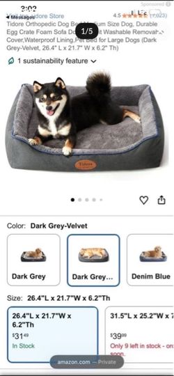 Tidore Orthopedic Bed For Medium Size Dogs( Removable, Washable )