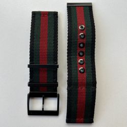 Gucci Striped Nylon Watch Strap 