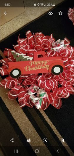 TRUCK WREATH HANDMADE NEW