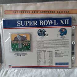 1978 Super Bowl XII Patch Dallas Cowboys and Denver Broncos