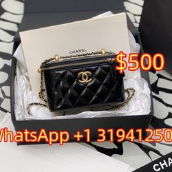 CHANEL Medium Classic Double Flap Chain Bag Black Lambskin