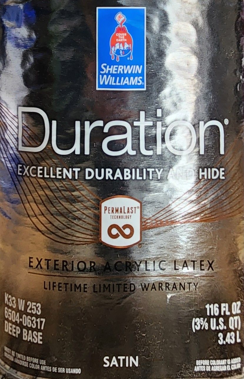 SHERWIN-WILLIAMS DURATION EXTERIOR ACRYLIC LATEX PAINT
