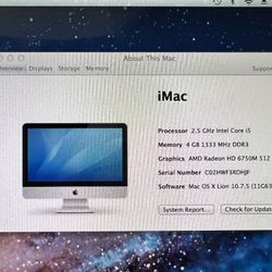 Apple iMac 21.5" (Mid-2011) - i5 Processor - Freshly Reset