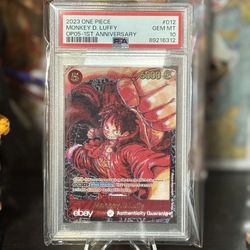 Luffy ST01-012 OP05 PSA10 1st Anniversary Awakening The New Era One Piece TCG