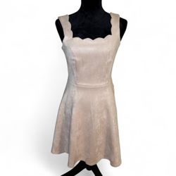 Alya Soft Pink Faux Suede Sleeveless Dress Size Small