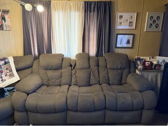 Sectional/ 4 reclining chairs
