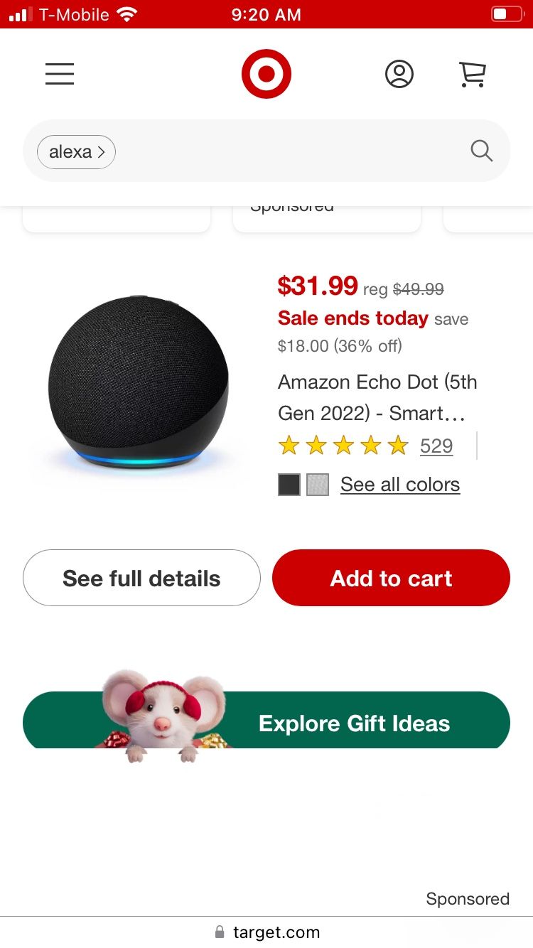 Alexa Smart Speaker Echo Dot 6th Gen