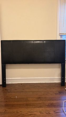 Black Leather Queen size head board