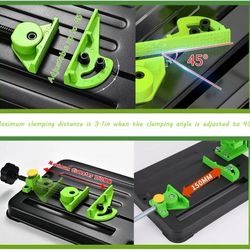 Upgraded Angle Grinder Stand Sliding DIY Cutter Support Aluminum Bracket Holder iron base Suitable for 100/115/125mm angle grinder (Stand only)