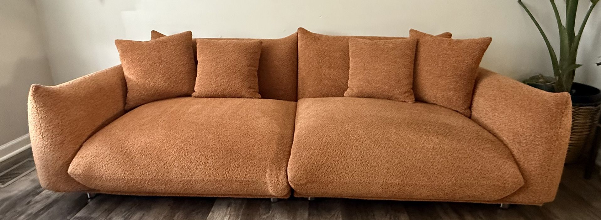Rust Boucle Sofa *Like new*